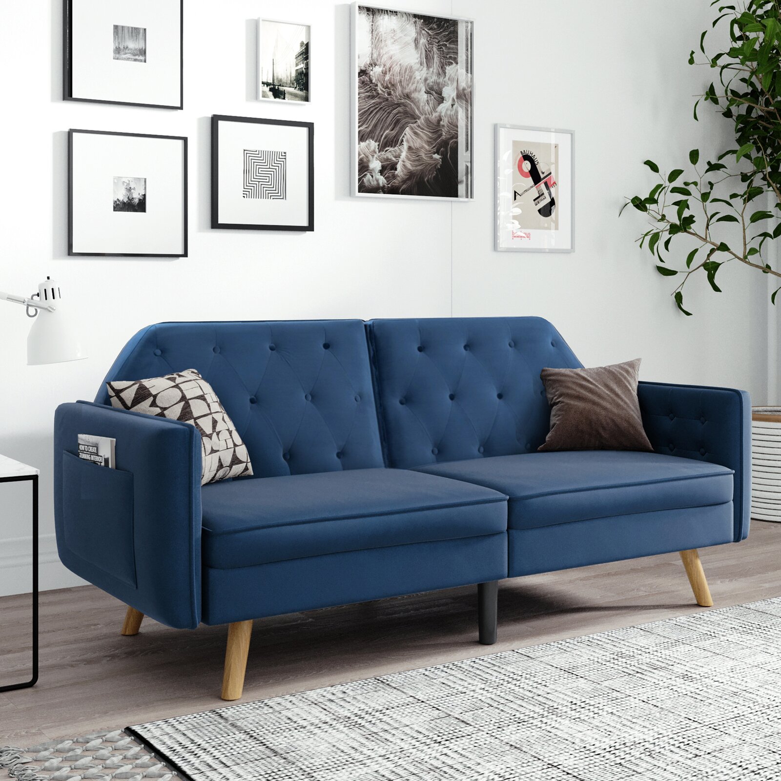 Everly Quinn Mannah 78.74'' Upholstered Sofa